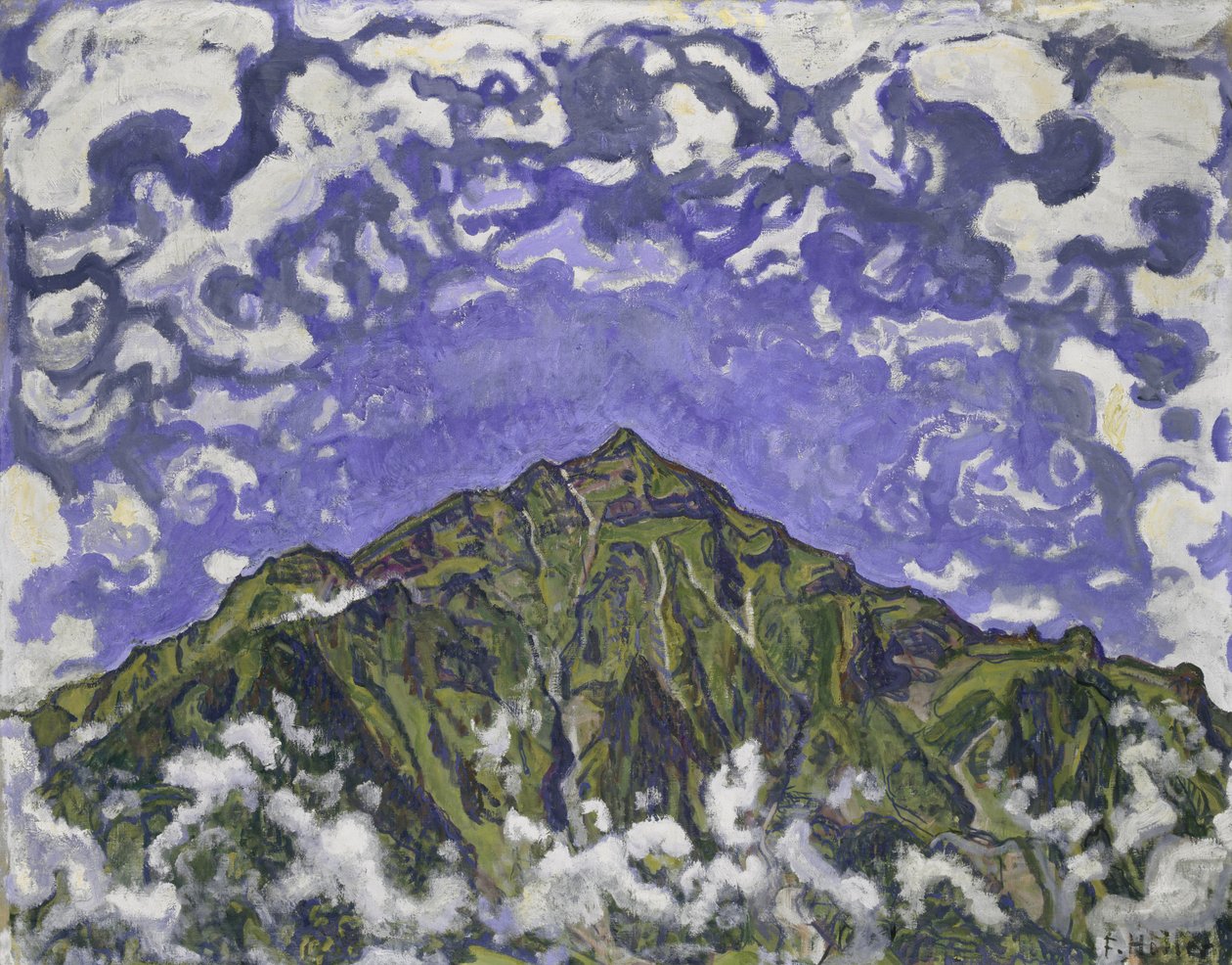 Mount Niesen viděný z Heustrichu, 1910 od Ferdinand Hodler