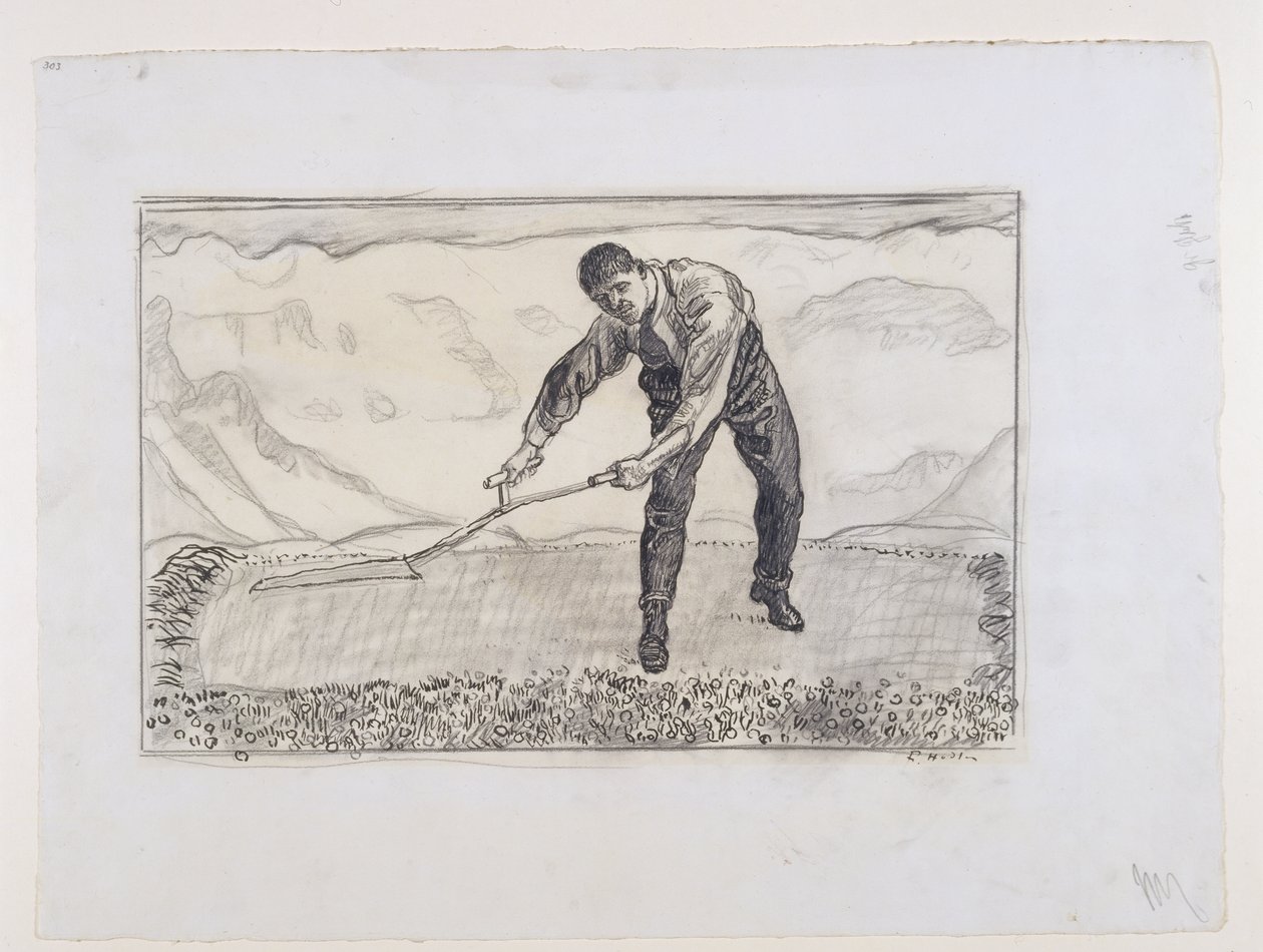 Sekáč na poli od Ferdinand Hodler