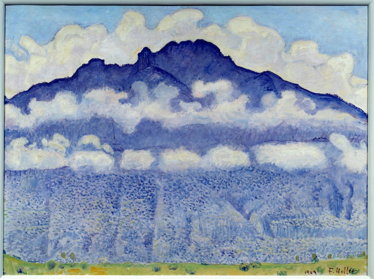 Schynige platte (horská krajina v Oberland, švýcarské Alpy). Obraz Ferdinanda Hodlera (1833-1918) Ec. Následovat. od Ferdinand Hodler