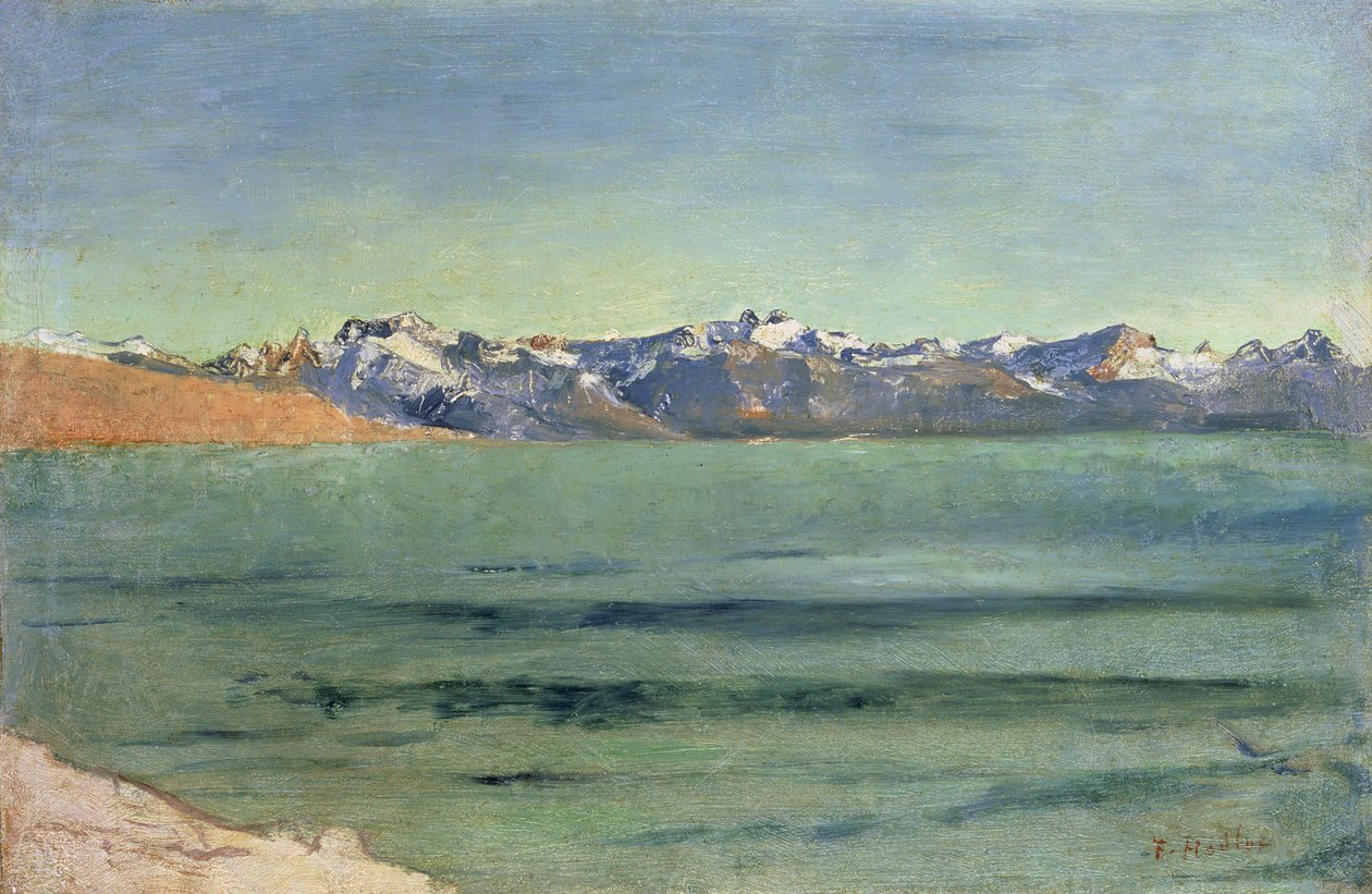 Východ slunce nad Mont Blancem, kolem roku 1890 od Ferdinand Hodler