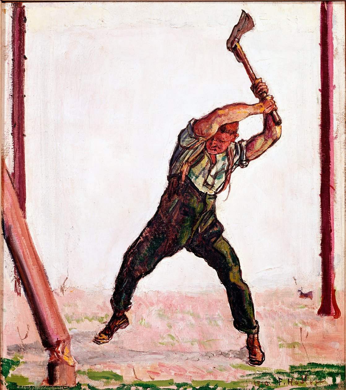 Obraz Bucheron od Ferdinanda Hodlera (1853-1918) 1910 Sao Paulo, Muzeum umění od Ferdinand Hodler