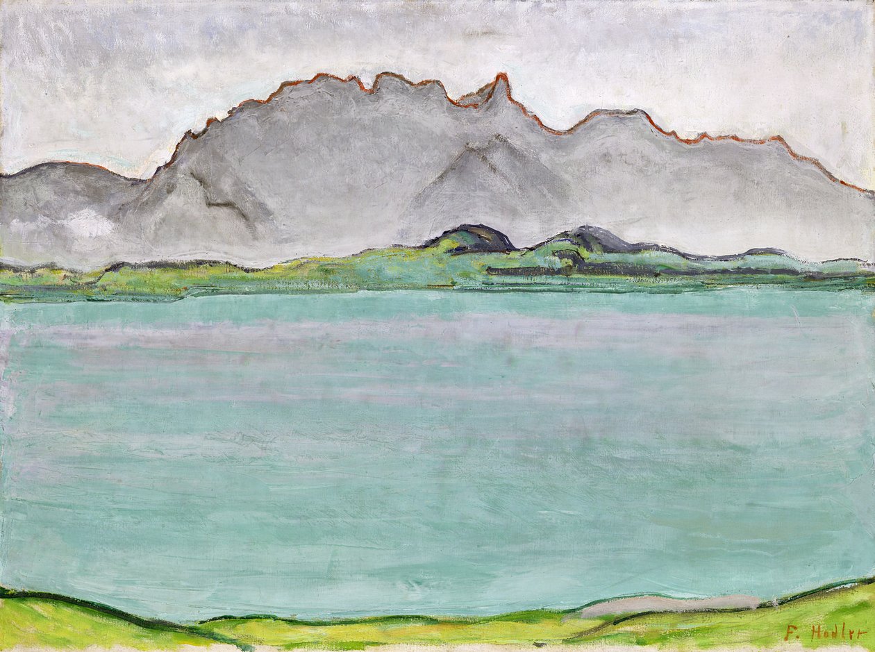 Pohoří Stockhorn a jezero Thun, 1911 od Ferdinand Hodler