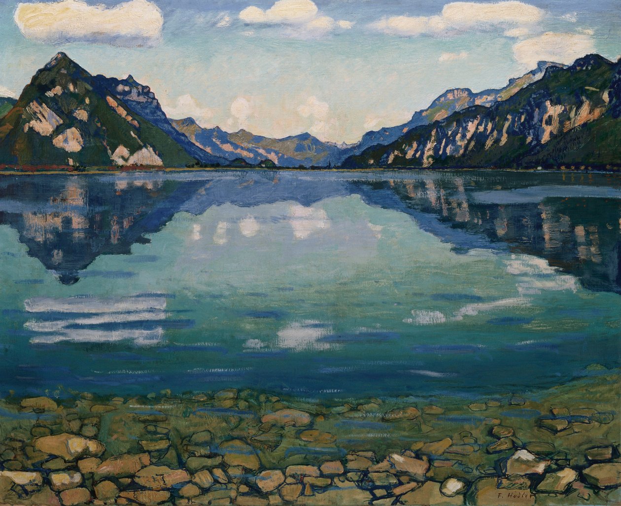 Thunersee s odrazem, 1904 od Ferdinand Hodler