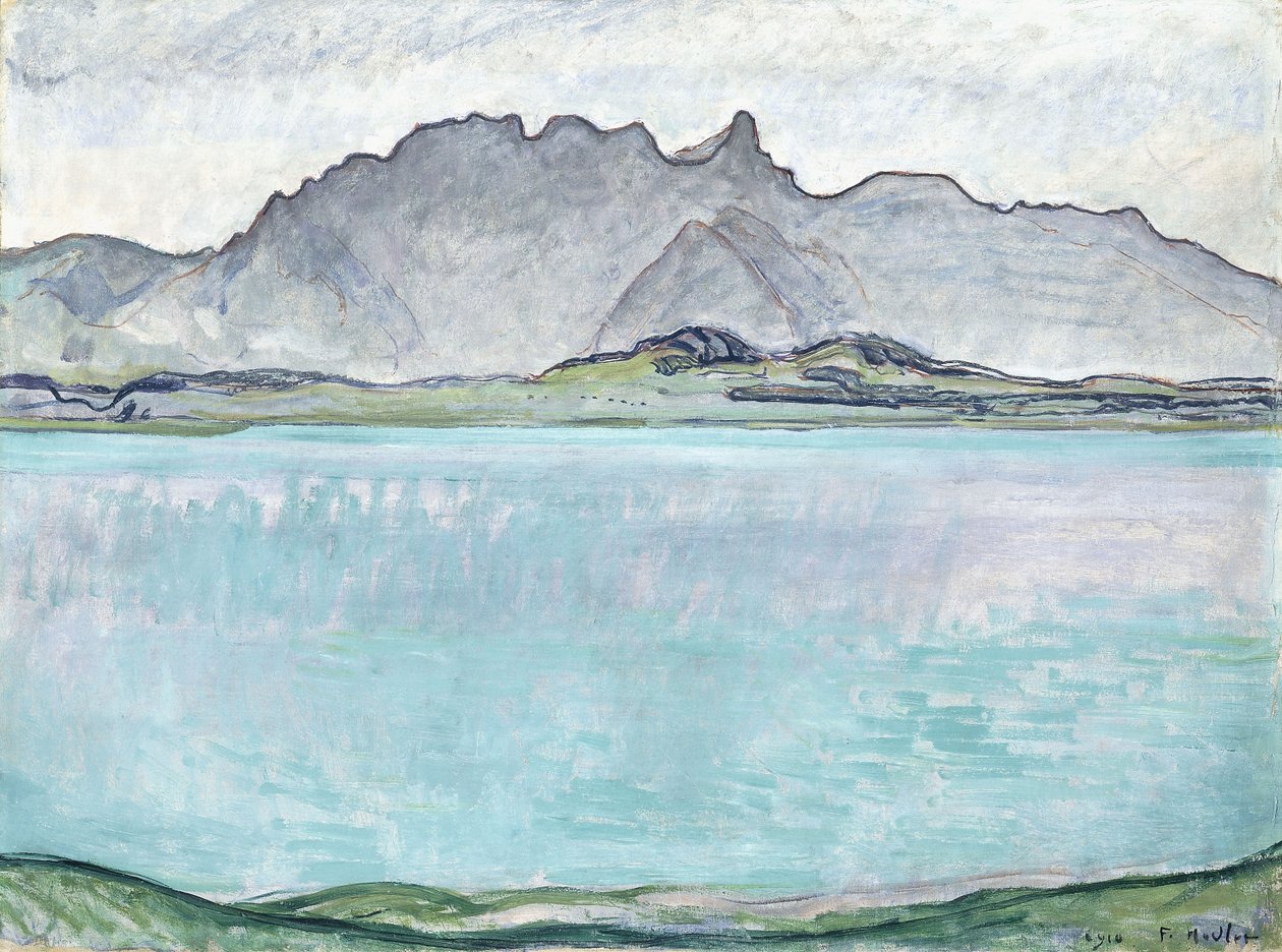 Thunersee s pohořím Stockhorn, 1910 od Ferdinand Hodler