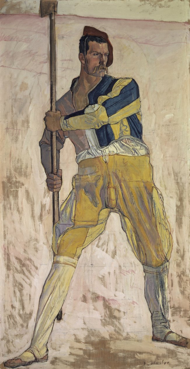 válečník s halapartnou, c. 1898. od Ferdinand Hodler