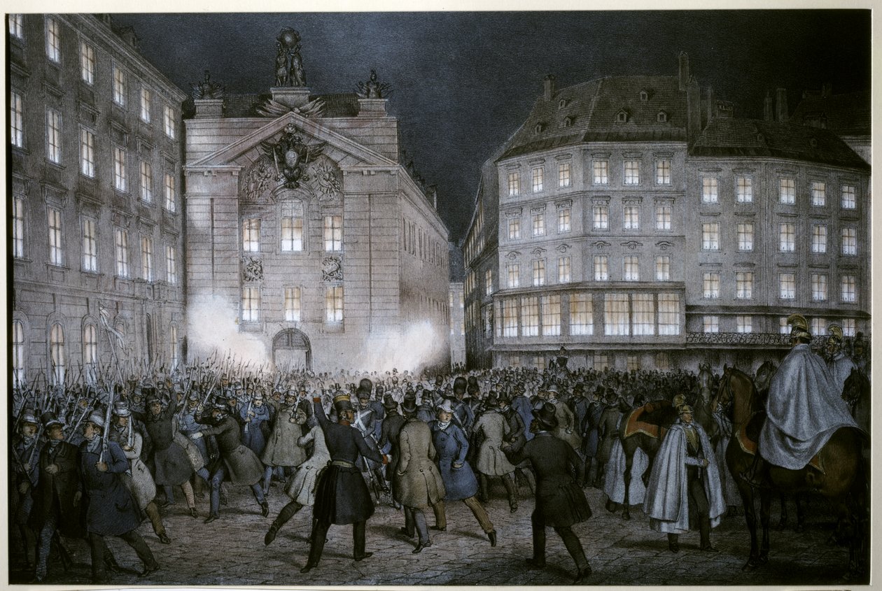 MARZREVOLUCE: Studenti dostanou zbraně v předvečer 13. března od Ferdinand Hofbauer
