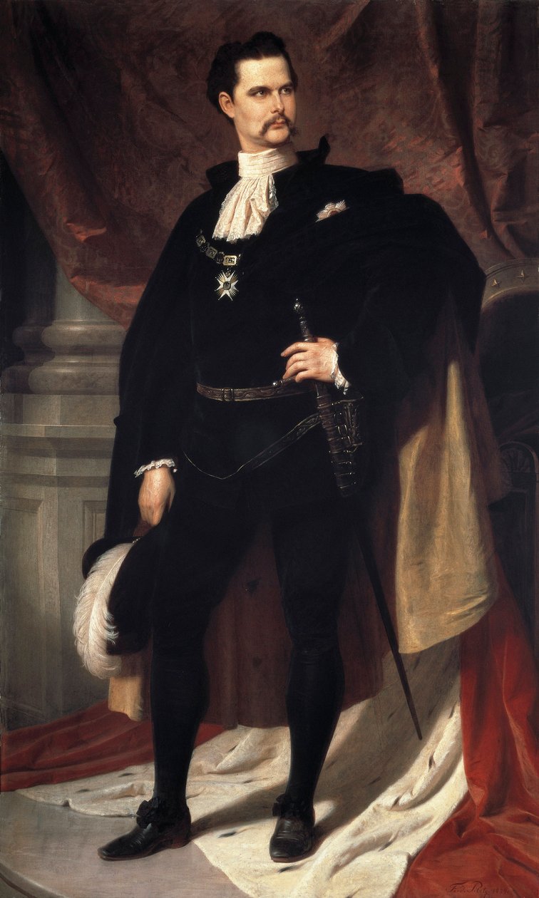 Portrét Ludvíka II de Baviere (Ludwig Otto Friedrich Wilhelm von Wittelsbach od Ferdinand II Piloty