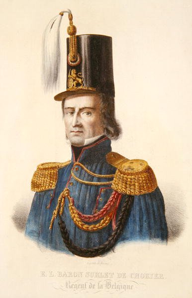 Baron Erasme Surlet de Chokier (1769-1839) regent Belgie od Ferdinand J.J. Daems