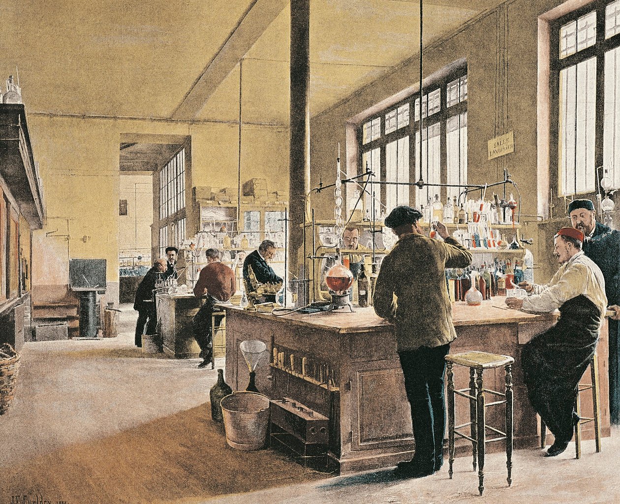 Francie, Paříž, Městská chemická laboratoř v Paříži od Ferdinand Joseph Gueldry