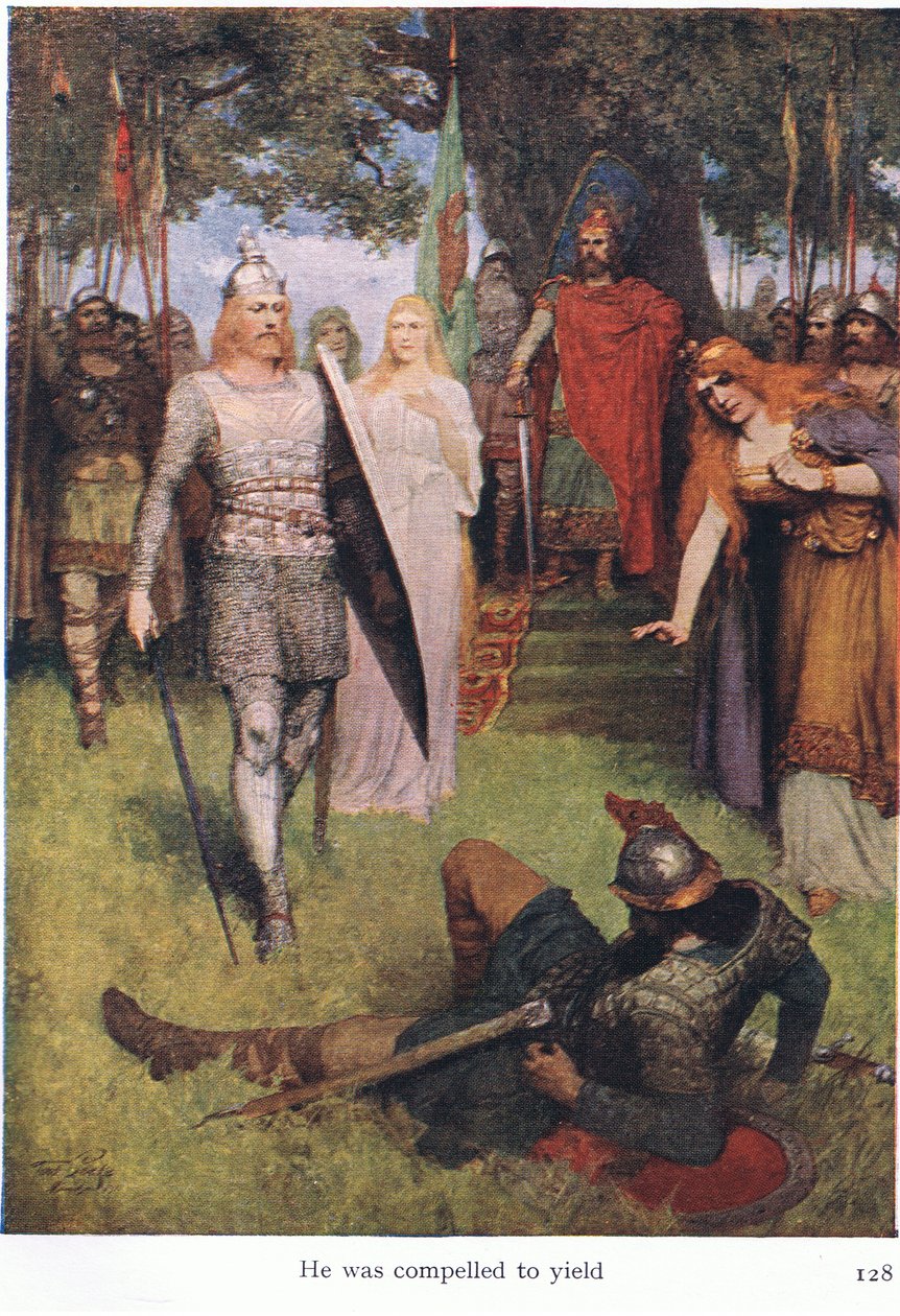 Byl nucen ustoupit, ilustrace z hospody The Stories of Wagner