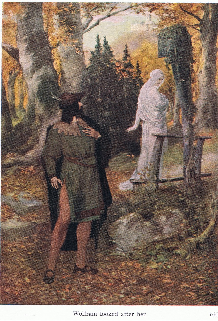 Wolfram se o ni staral, ilustrace z hospody The Stories of Wagner