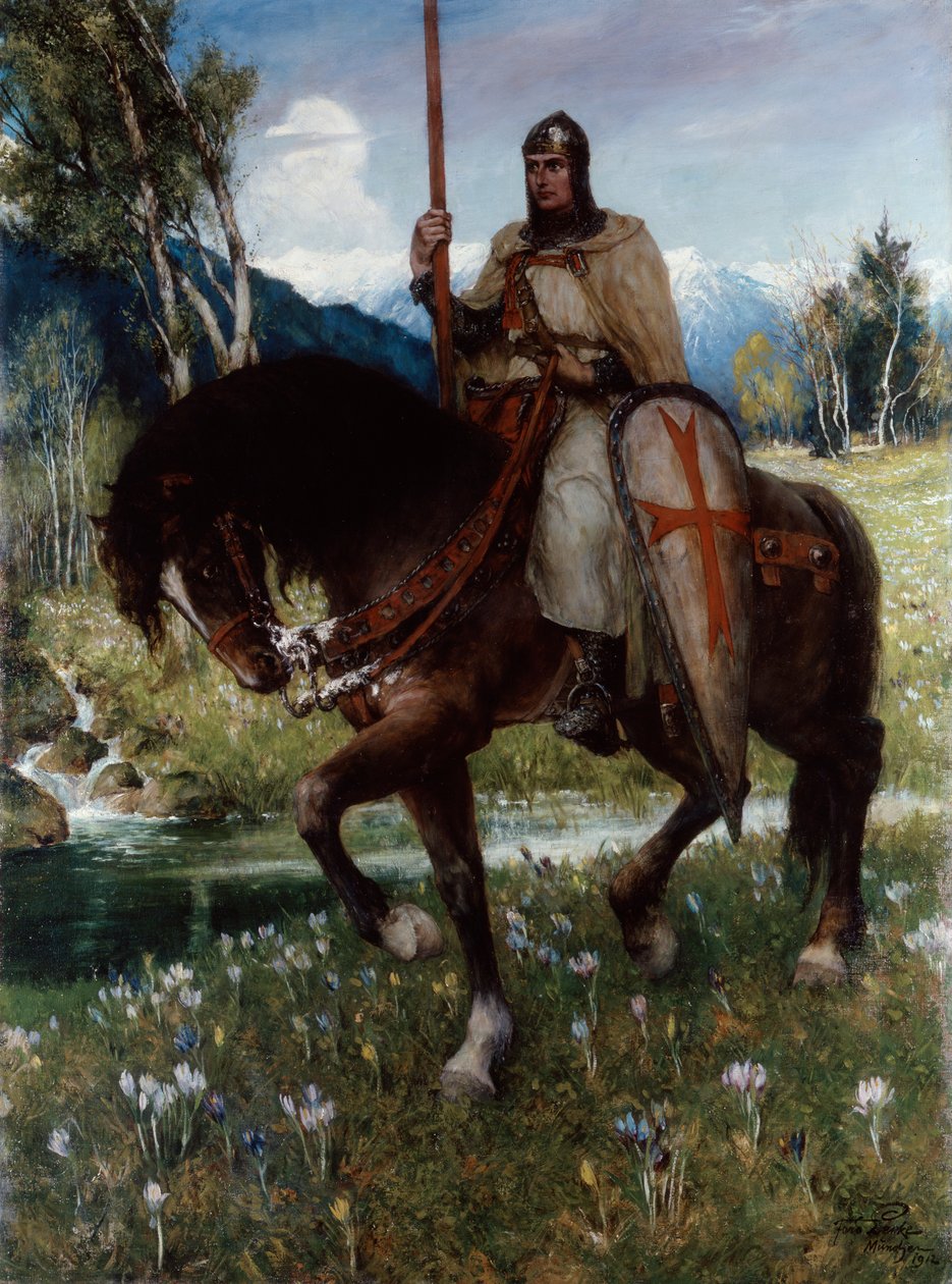 Parsifal v Hledání svatého grálu, 1912. od Ferdinand Leeke