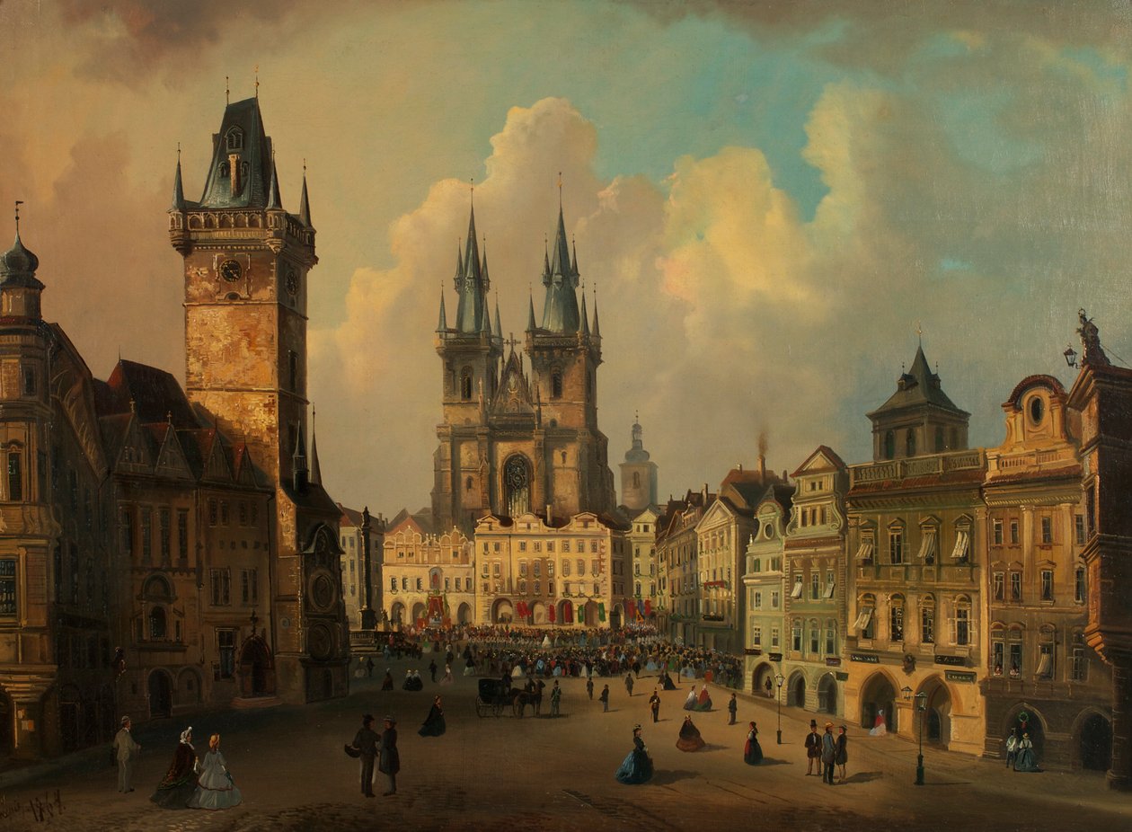 Staroměstské náměstí v Praze od Ferdinand Lepie