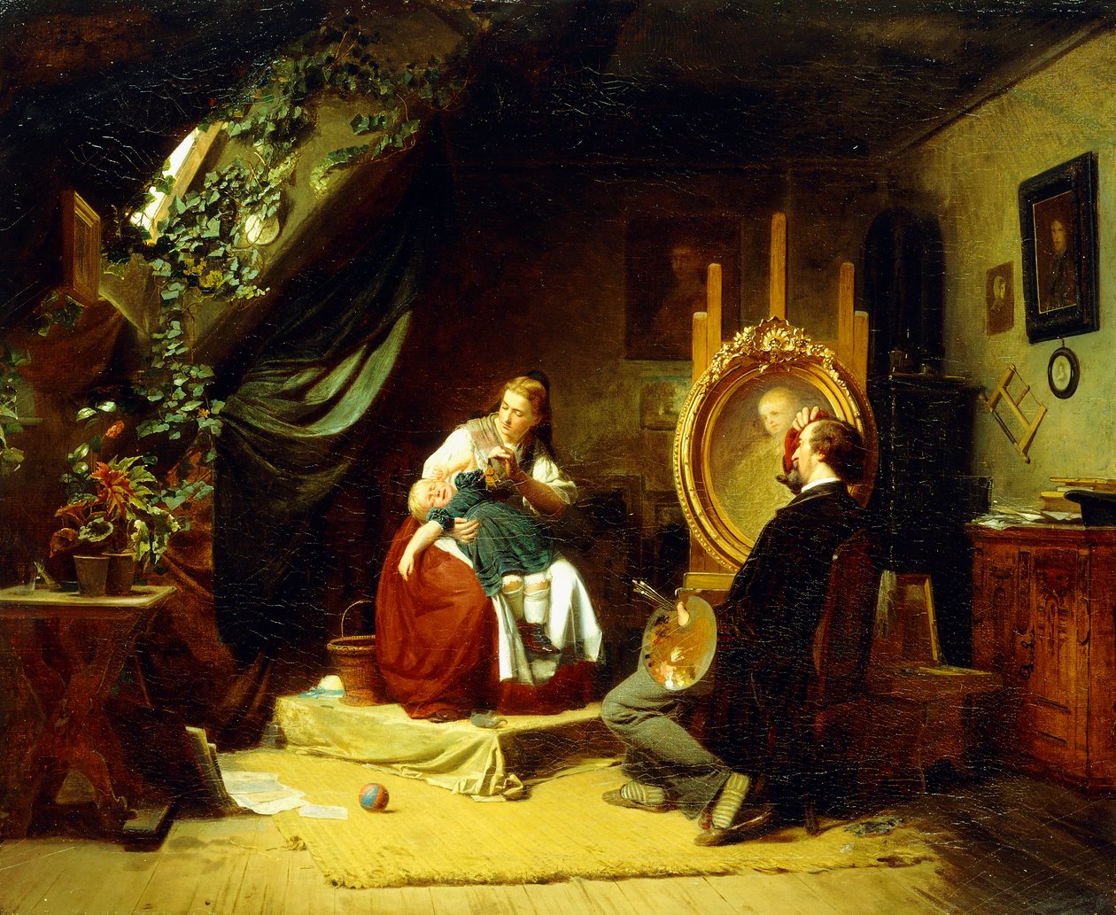 The Restless Little Sitter, c.1860-69 od Ferdinand Meyer Wismar