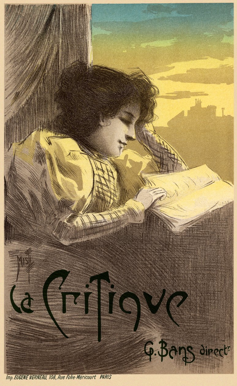 Journal La Critique Poster, 1900 od Ferdinand Misti Mifliez