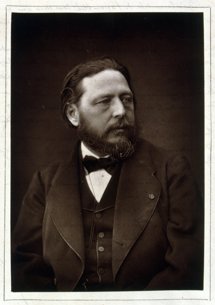 portrét Julese Bretona (1827-1906) (černobílá fotografie) od Ferdinand Mulnier