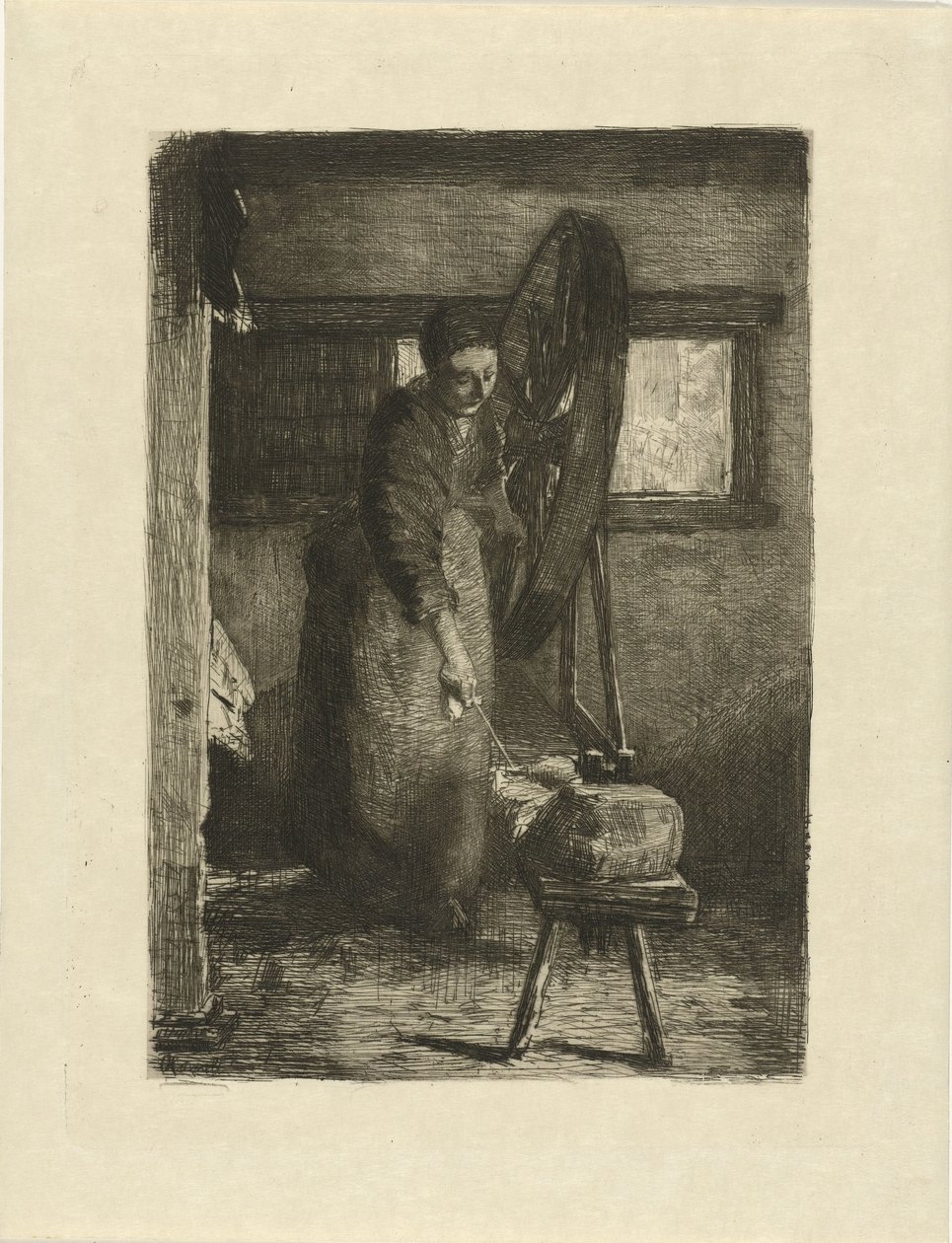Spinster v práci V práci (název na objektu) od Ferdinand Oldewelt