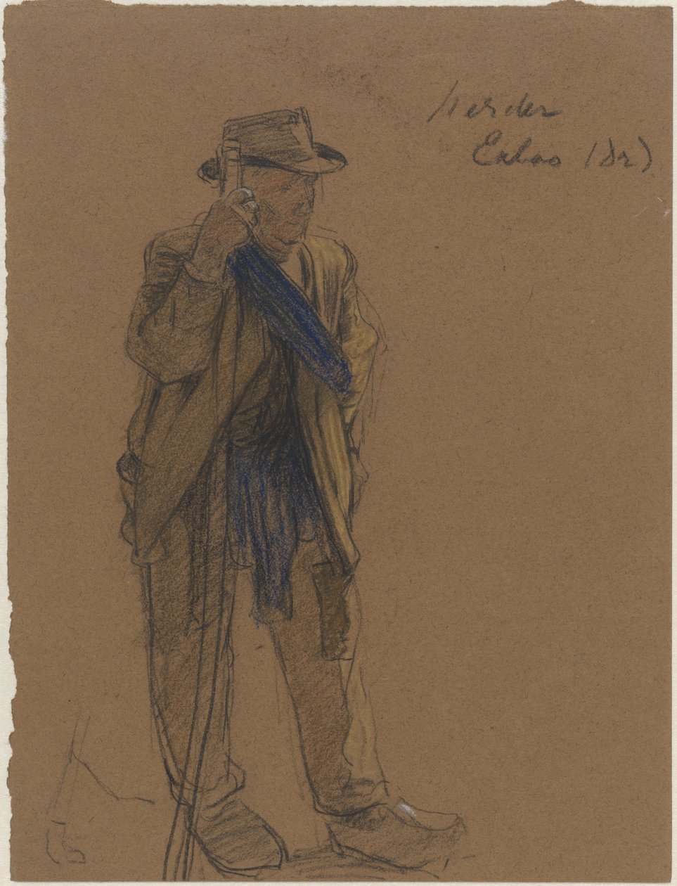 Stojící Shepherd, v Exloo od Ferdinand Oldewelt