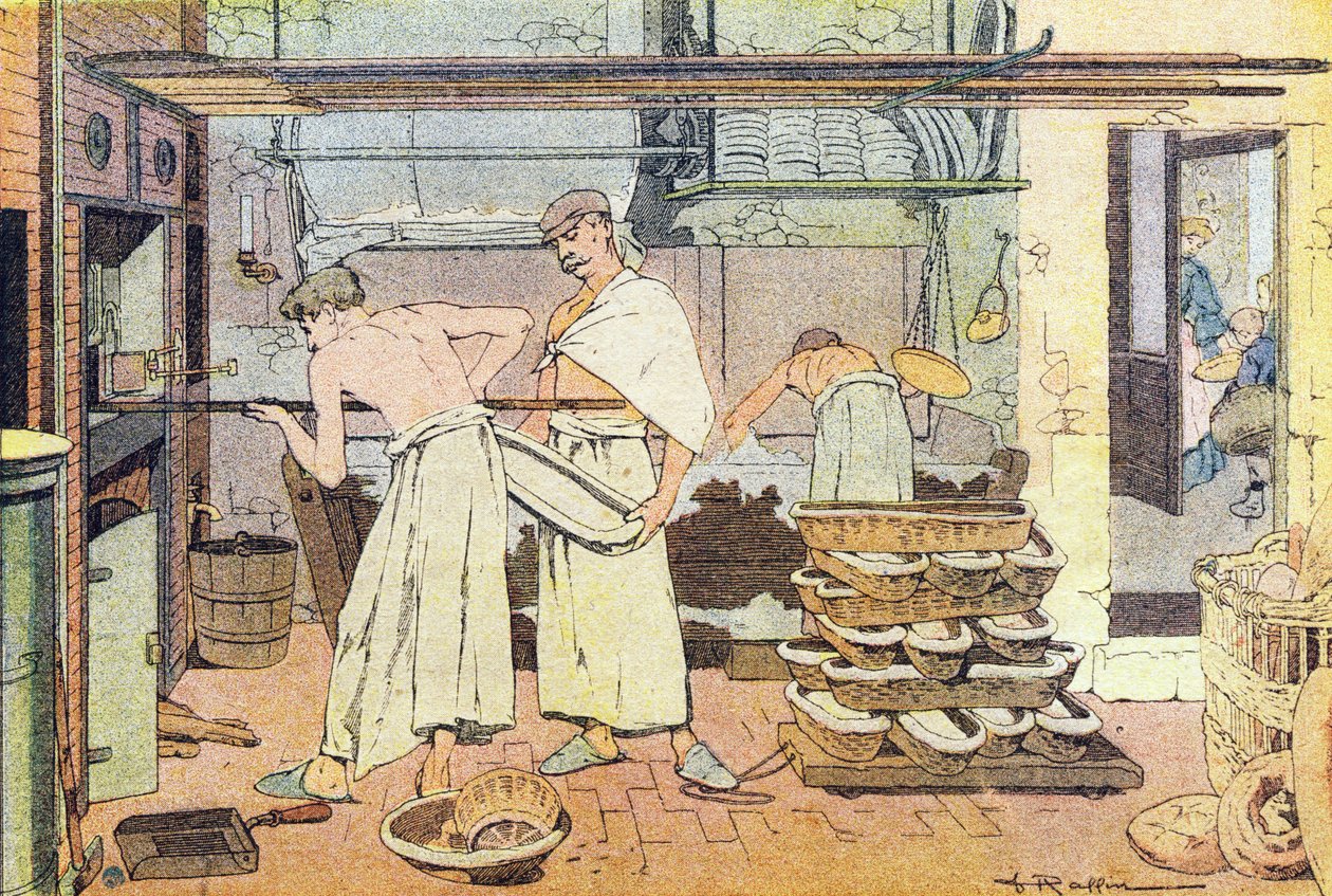 Pekař, v Obrázkové knize dětství, kolem roku 1900 (rytina) od Ferdinand Raffin