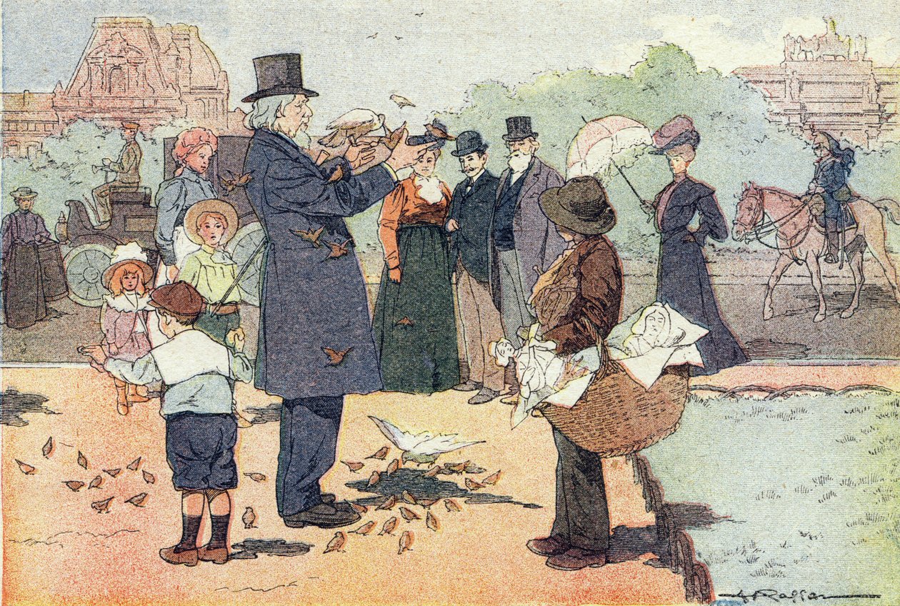 Veřejná zahrada Tuileries v Paříži, v Imagier de l