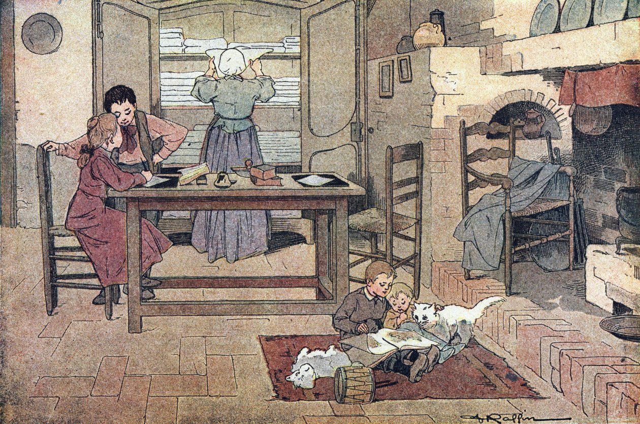 Práce doma (domácí úkoly, čtení a domácí práce), v Imagier de l