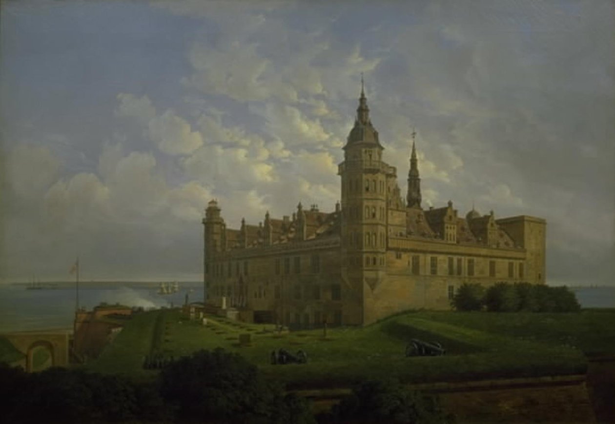 Kronborg při pohledu ze severní bašty od Ferdinand Richardt