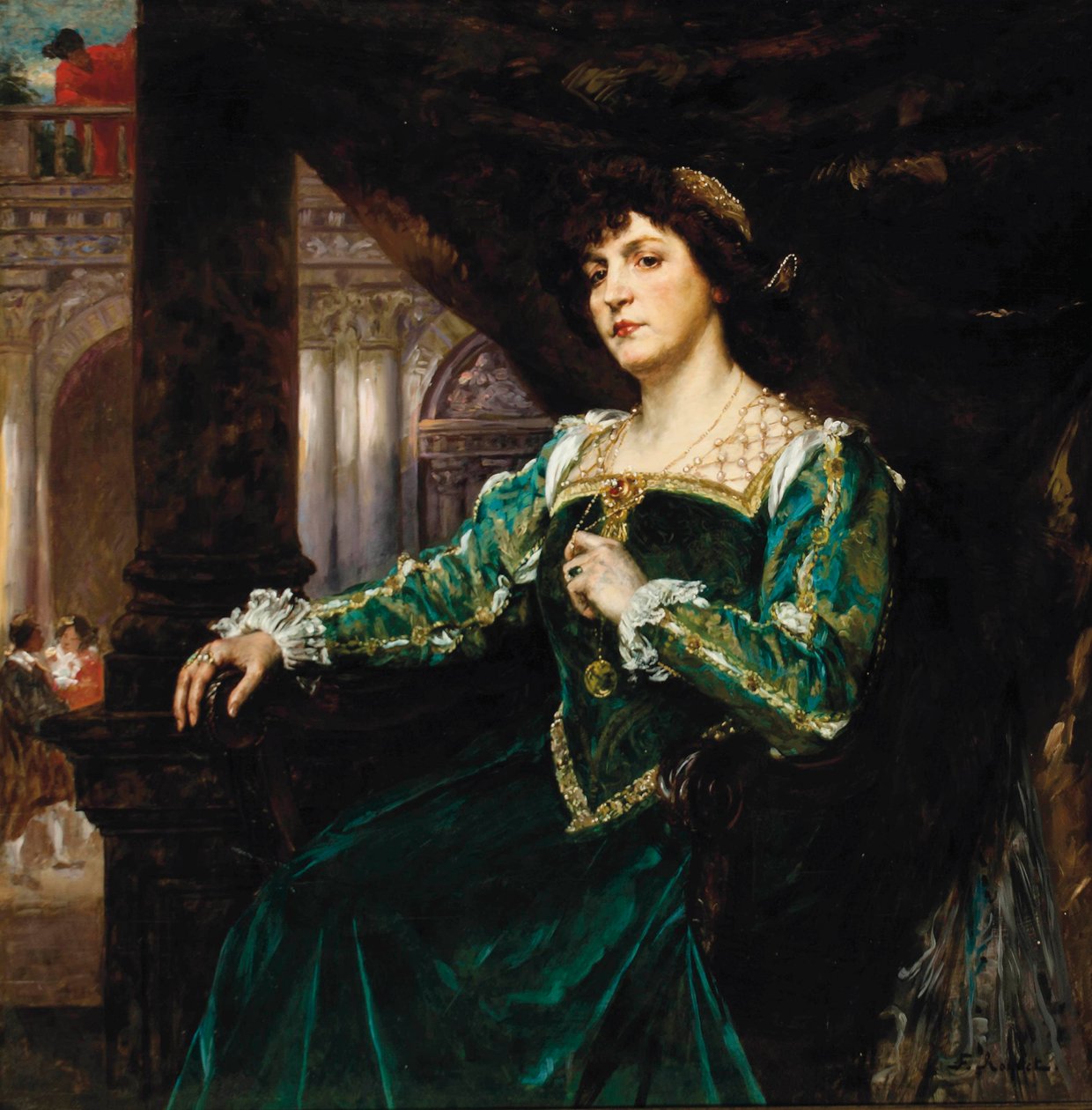 Portrét Madame Clemenceau od Ferdinand Roybet