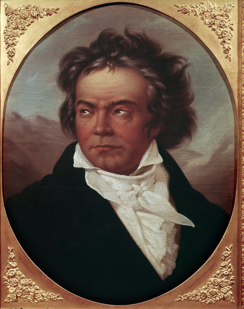 Portrét německého skladatele Ludwiga van Beethovena (1770-1827) ve věku 49 let (německý skladatel Ludwig van Beethoven ve věku 49 let) Malba Ferdinanda Schimona (1797-1852) 1819 Bonn, Maison natale du skladatel od Ferdinand Schimon
