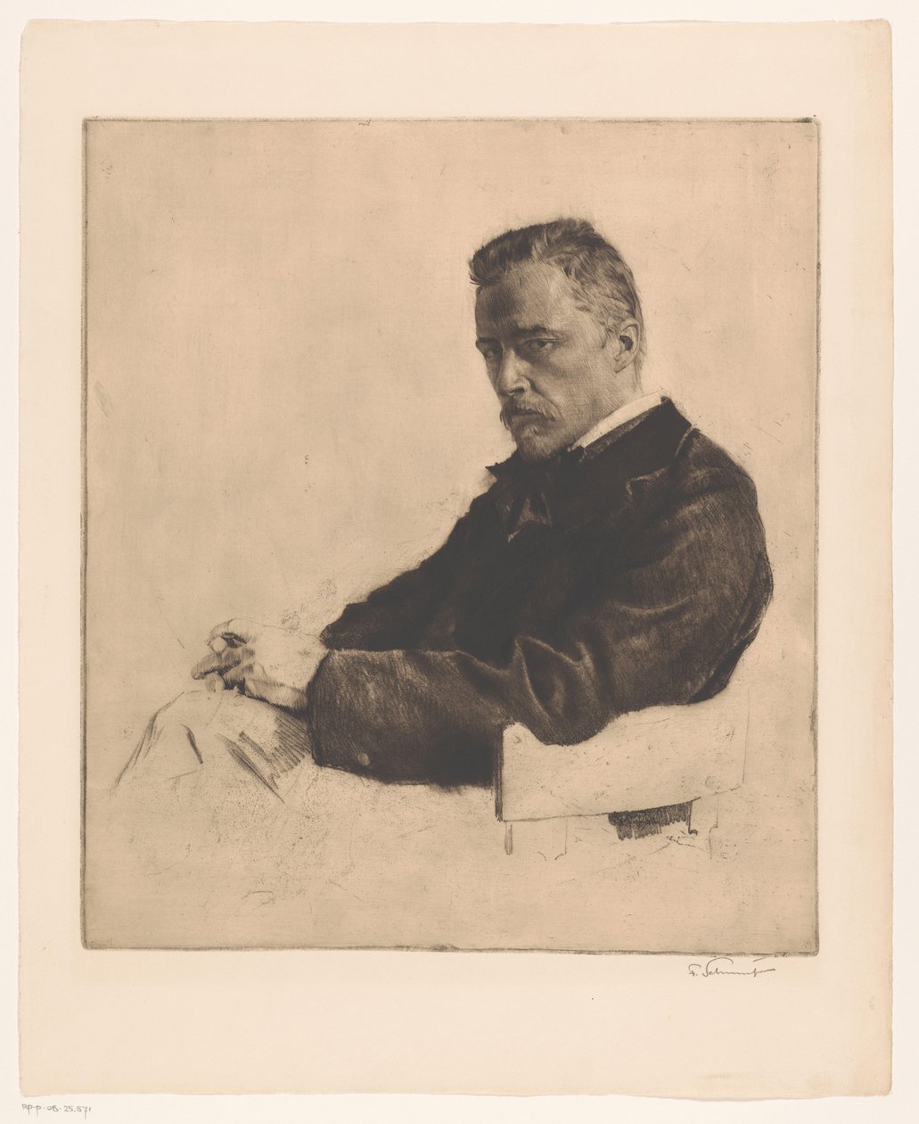 Portrét Huga Wolfa od Ferdinand Schmutzer (signed by artist)