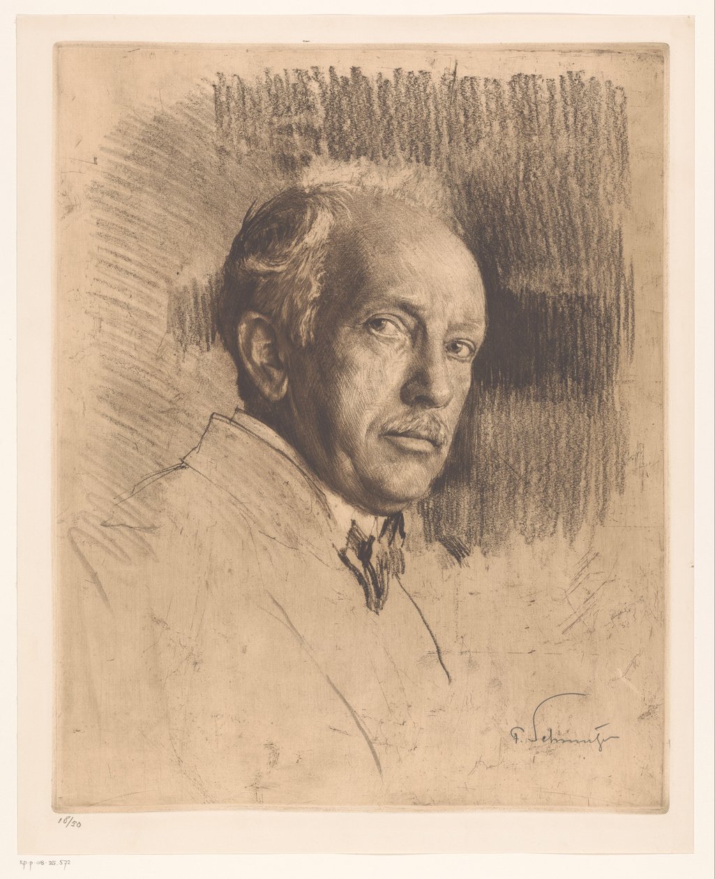 Portrét Richarda Strausse od Ferdinand Schmutzer (signed by artist)