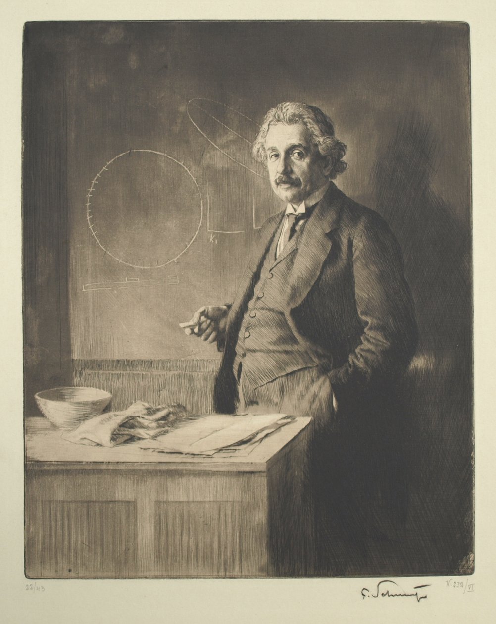 Portrét Alberta Einsteina 1879-1955, 1921 od Ferdinand Schmutzer