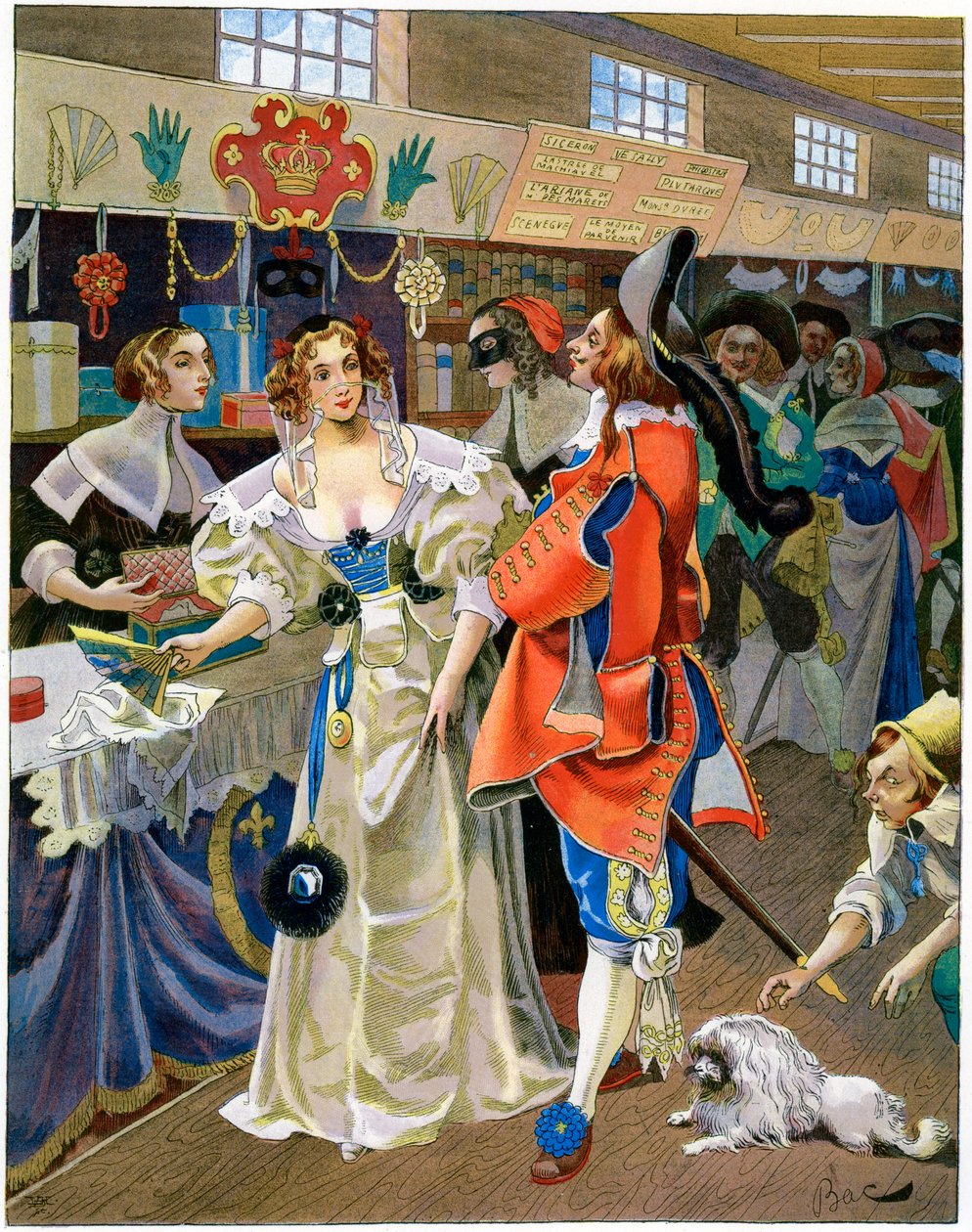Les Galeries de Bois za vlády Ludvíka XIII., 17. století, c1870-1950 od Ferdinand Sigismund Bac