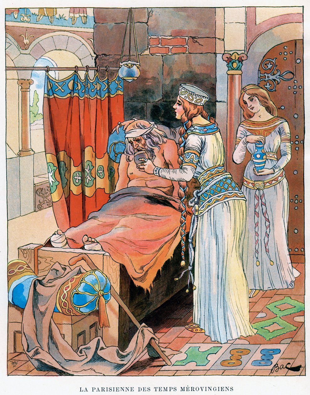 Pařížanka za doby Merovejců, 5.-8. století našeho letopočtu, c1870-1950. od Ferdinand Sigismund Bac