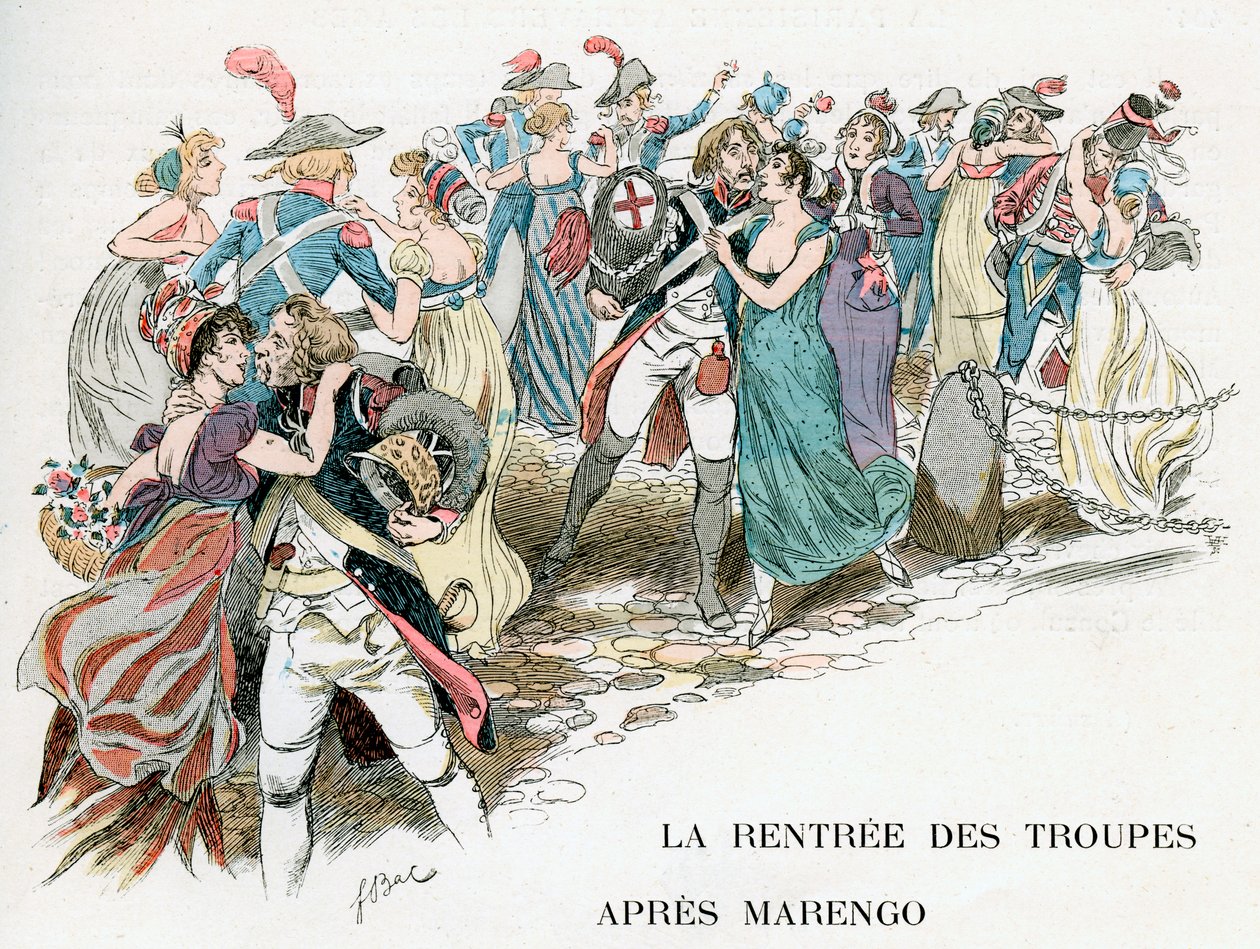 Návrat francouzských jednotek z Marenga, 1800, c1870-1950 od Ferdinand Sigismund Bac