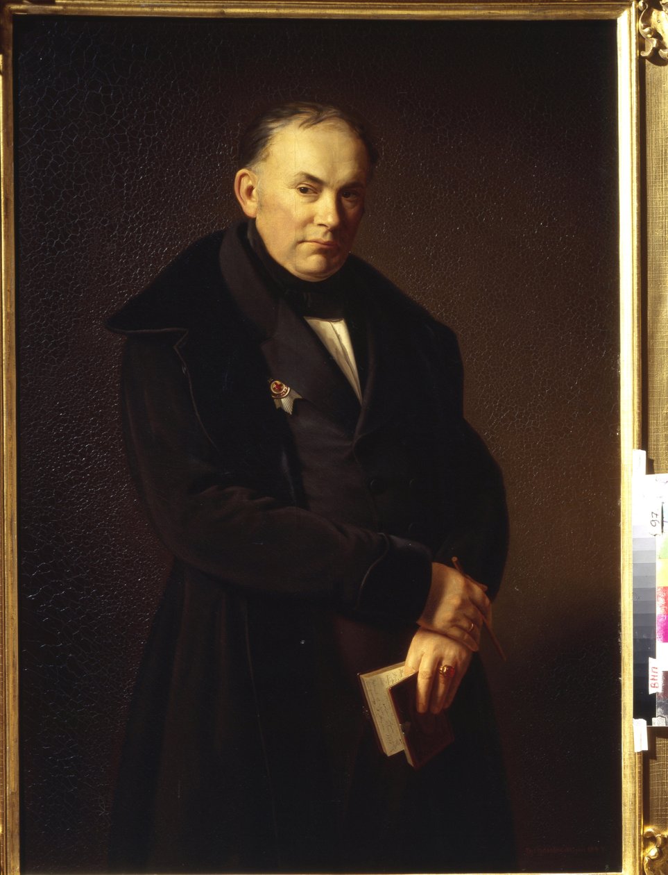Portrét básníka Vasilije Andrejeviče Žukovského (1783-1852) (portrét básníka V. Žukovského). Obraz Ferdinanda Theodora Hidebrandta (1804-1874), olej na plátně, 1844. Německé umění (Dusseldorf) od Ferdinand Theodor Hildebrandt