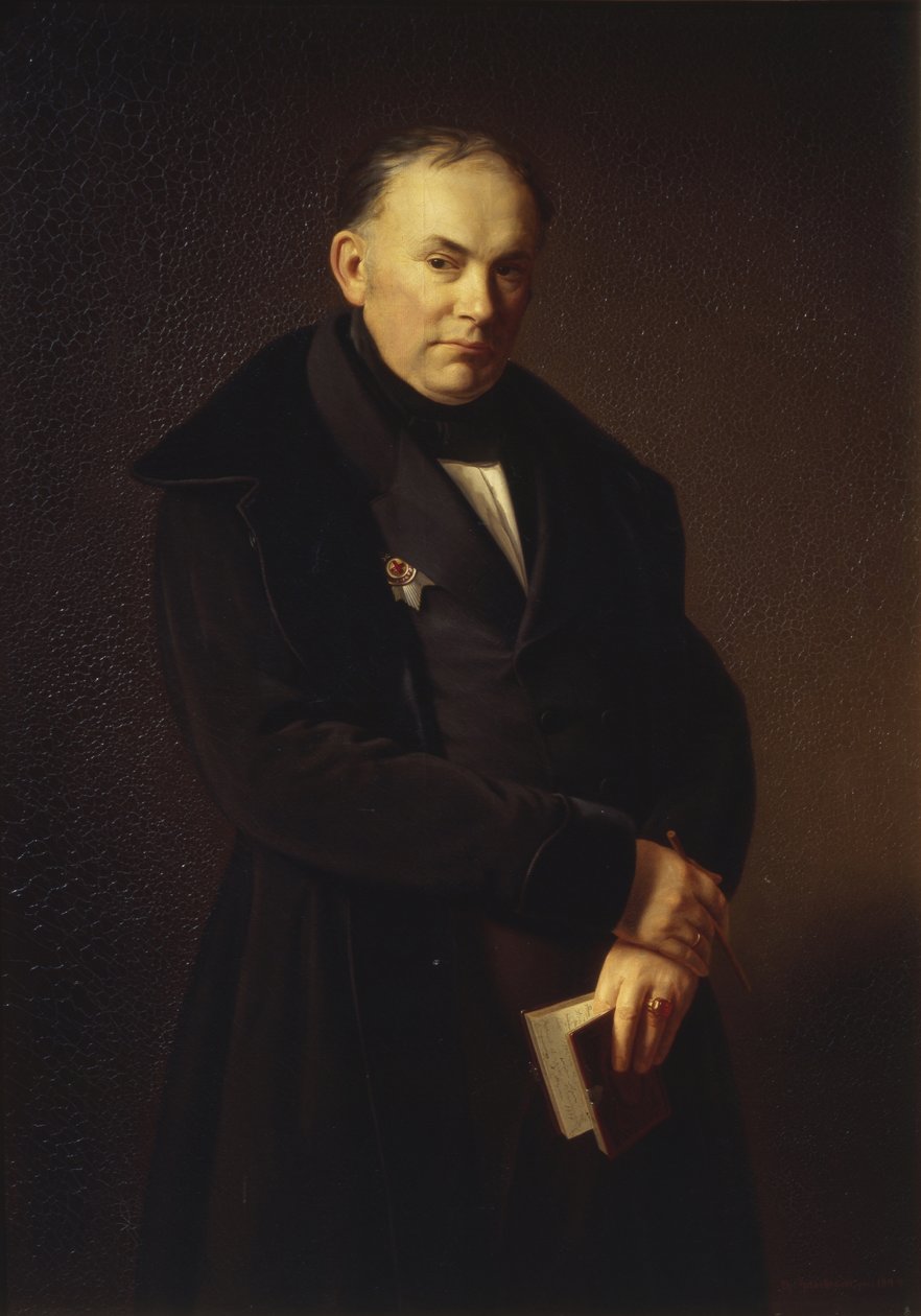 Portrét básníka Vasilije Žukovského 1783-1852, 1844 od Ferdinand Theodor Hildebrandt