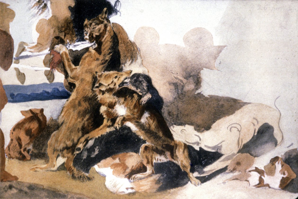 vlci od Ferdinand Victor Eugene (after) Delacroix