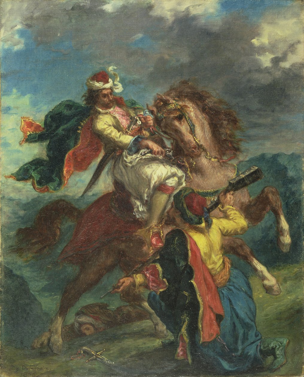 Turek se vzdává řeckému jezdci, 1856 od Ferdinand Victor Eugene Delacroix