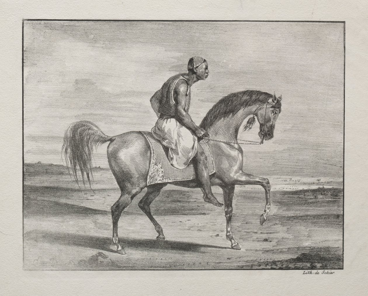 Afričan na koni, 1823. od Ferdinand Victor Eugene Delacroix
