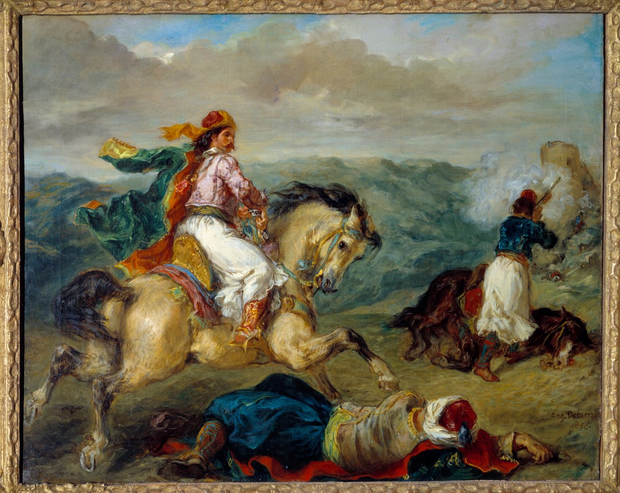 Epizoda války v Řecku. Obraz Eugene Delacroix (1798-1863) od Ferdinand Victor Eugene Delacroix