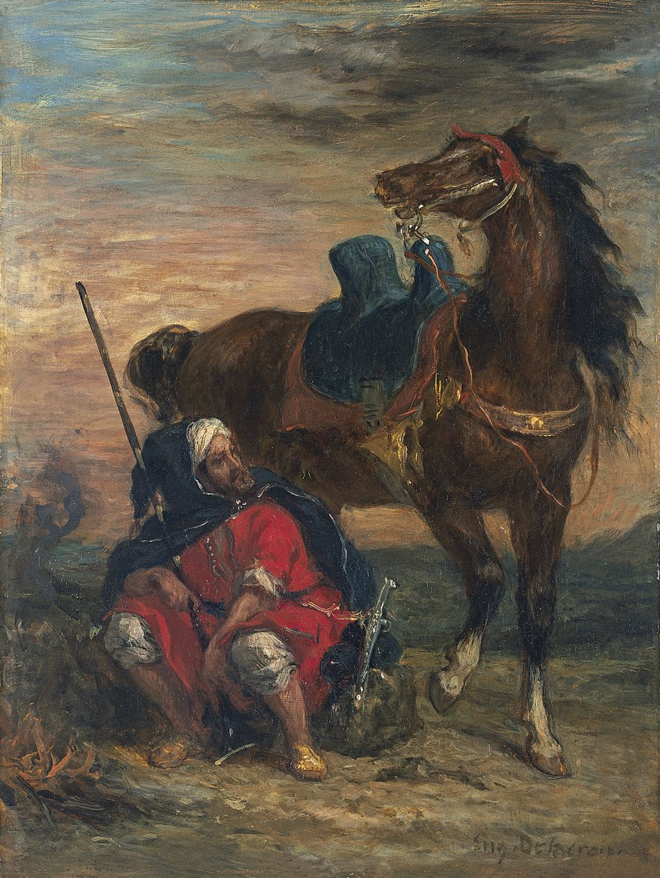 Arabský jezdec od Ferdinand Victor Eugene Delacroix