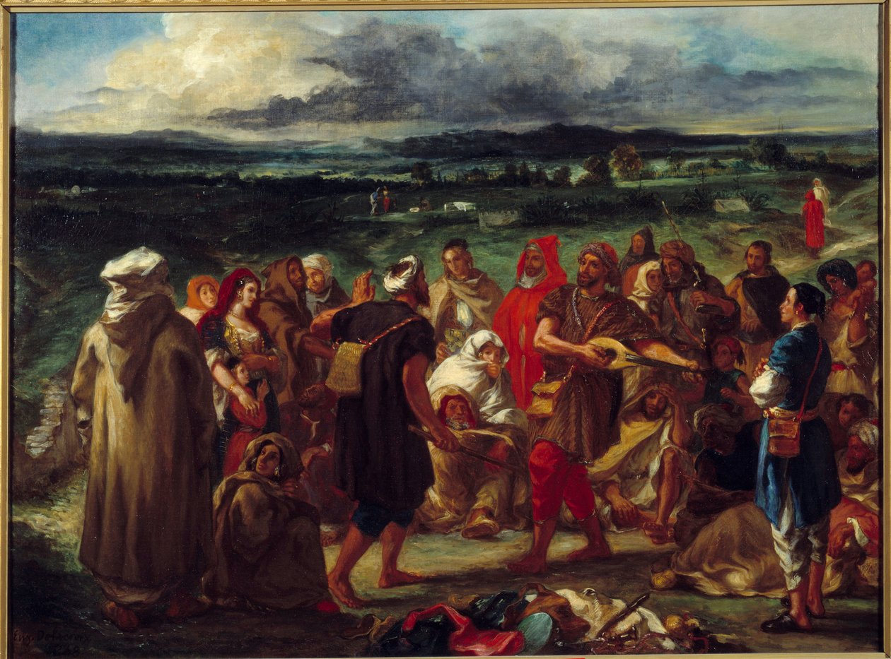 Arabští šašci. Obraz Eugene Delacroix (1798-1863) od Ferdinand Victor Eugene Delacroix