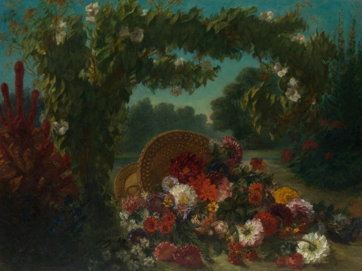 Košík květin, 1848-49 od Ferdinand Victor Eugene Delacroix