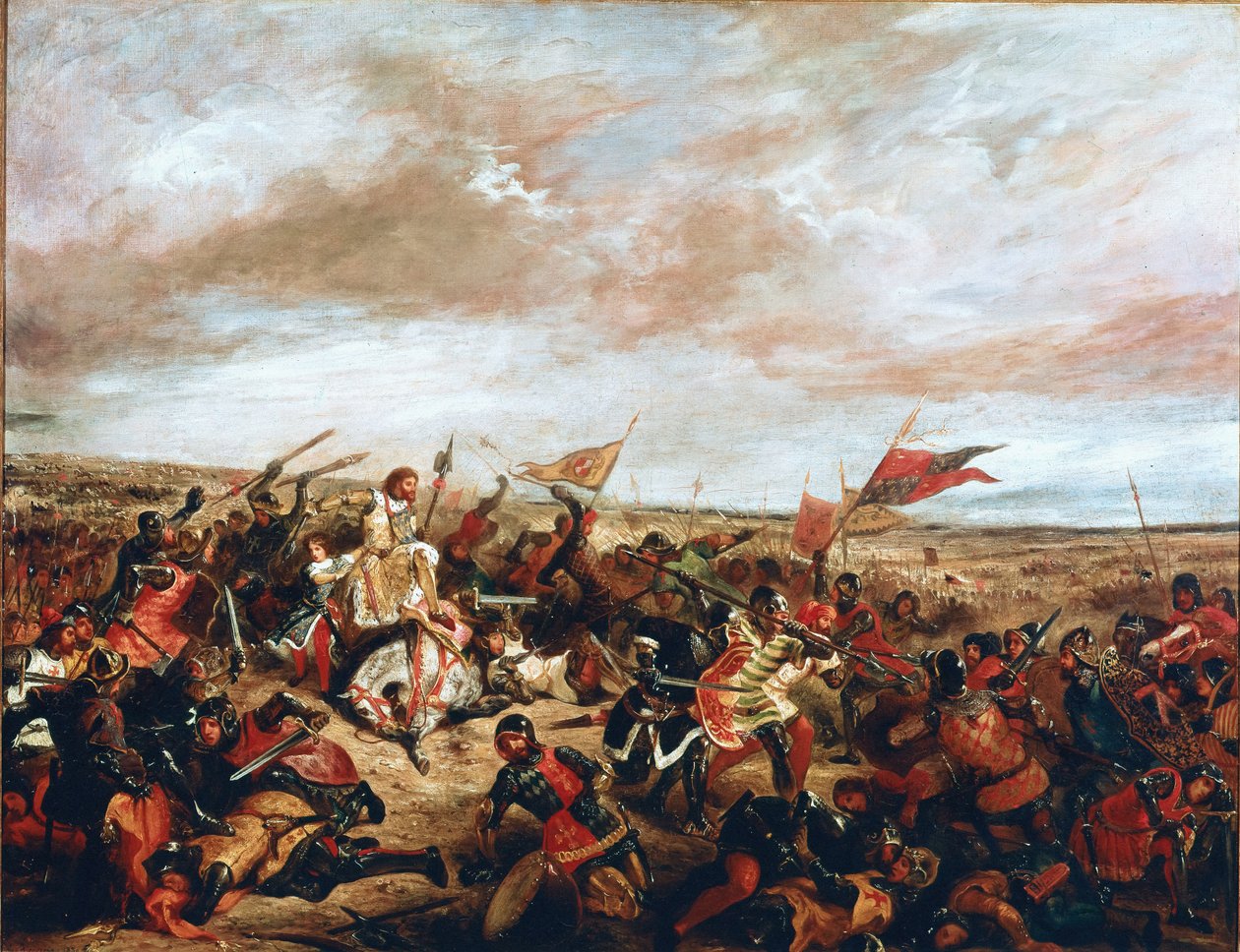Bitva u Poitiers 19. září od Ferdinand Victor Eugene Delacroix