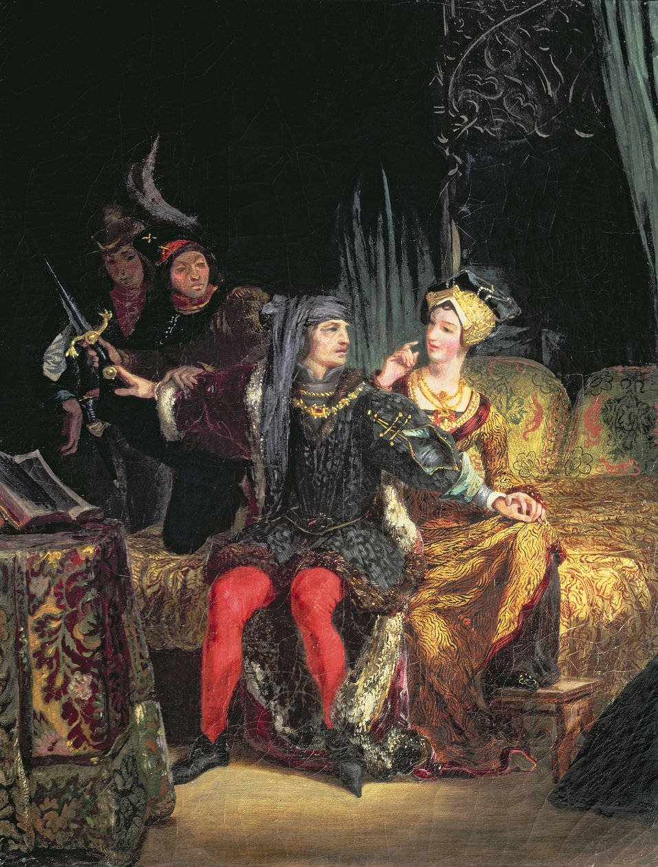 Karel VI. (1380-1422) a Odette de Champdivers, kolem 1824-26 od Ferdinand Victor Eugene Delacroix