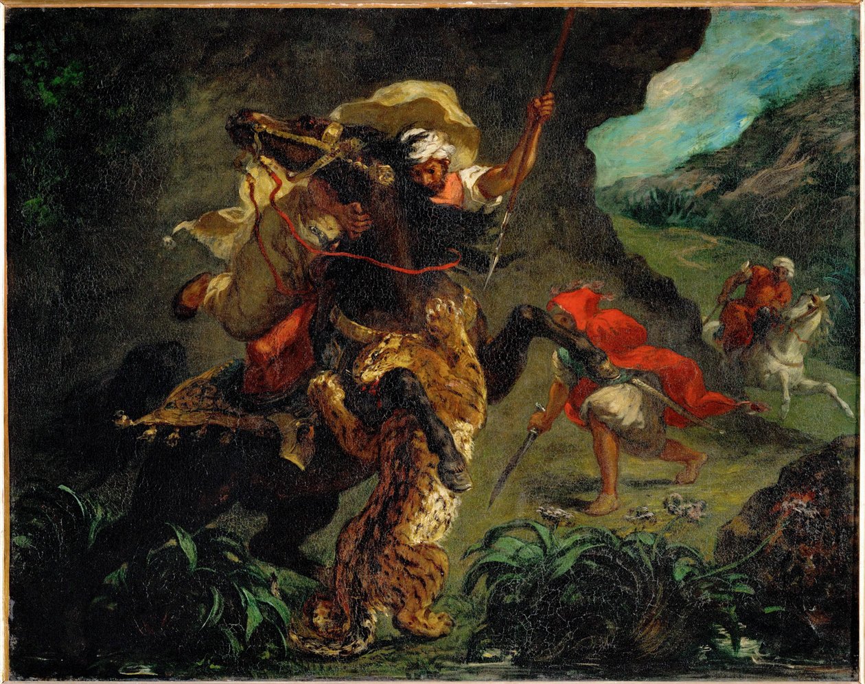Chasse au tigre - Hon na tygra ... od Ferdinand Victor Eugene Delacroix