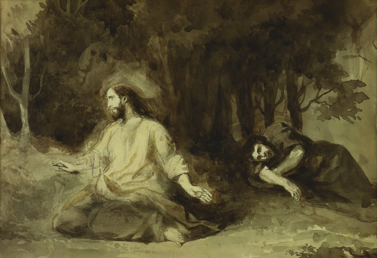 Kristus na Olivové hoře, 1826 od Ferdinand Victor Eugene Delacroix