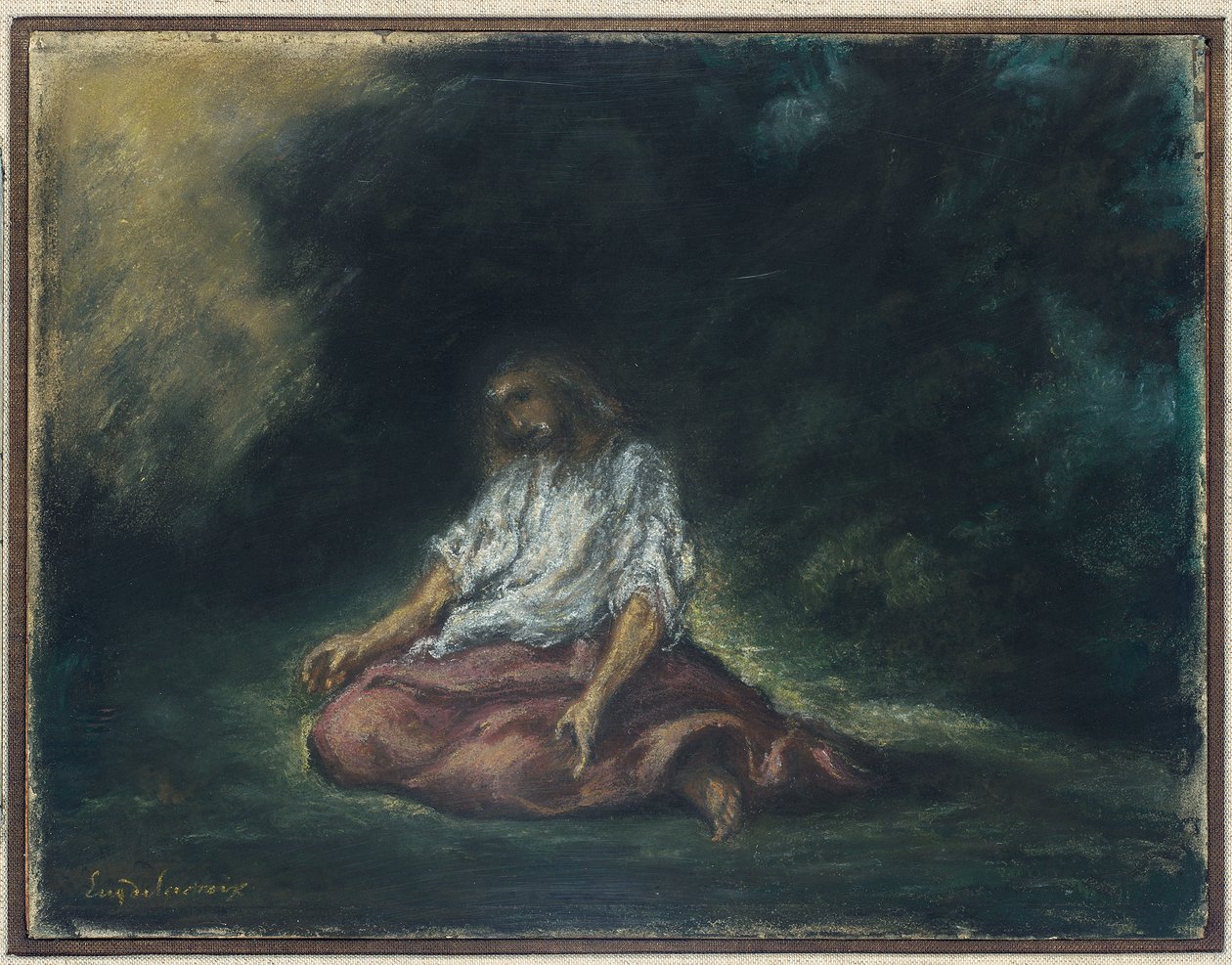 Kristus v zahradě Getsemanské od Ferdinand Victor Eugene Delacroix