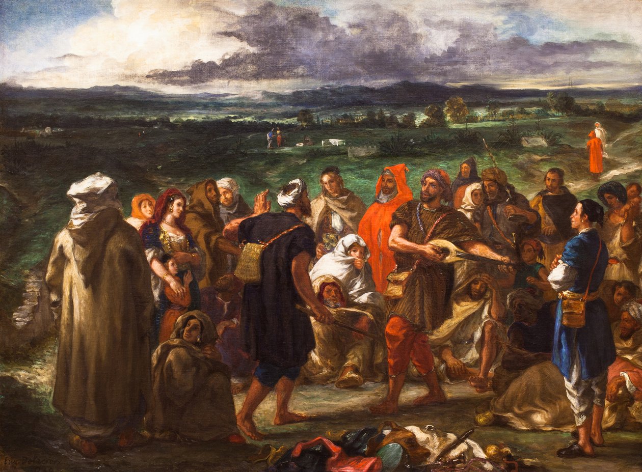 Arabští komici nebo šašci od Ferdinand Victor Eugene Delacroix