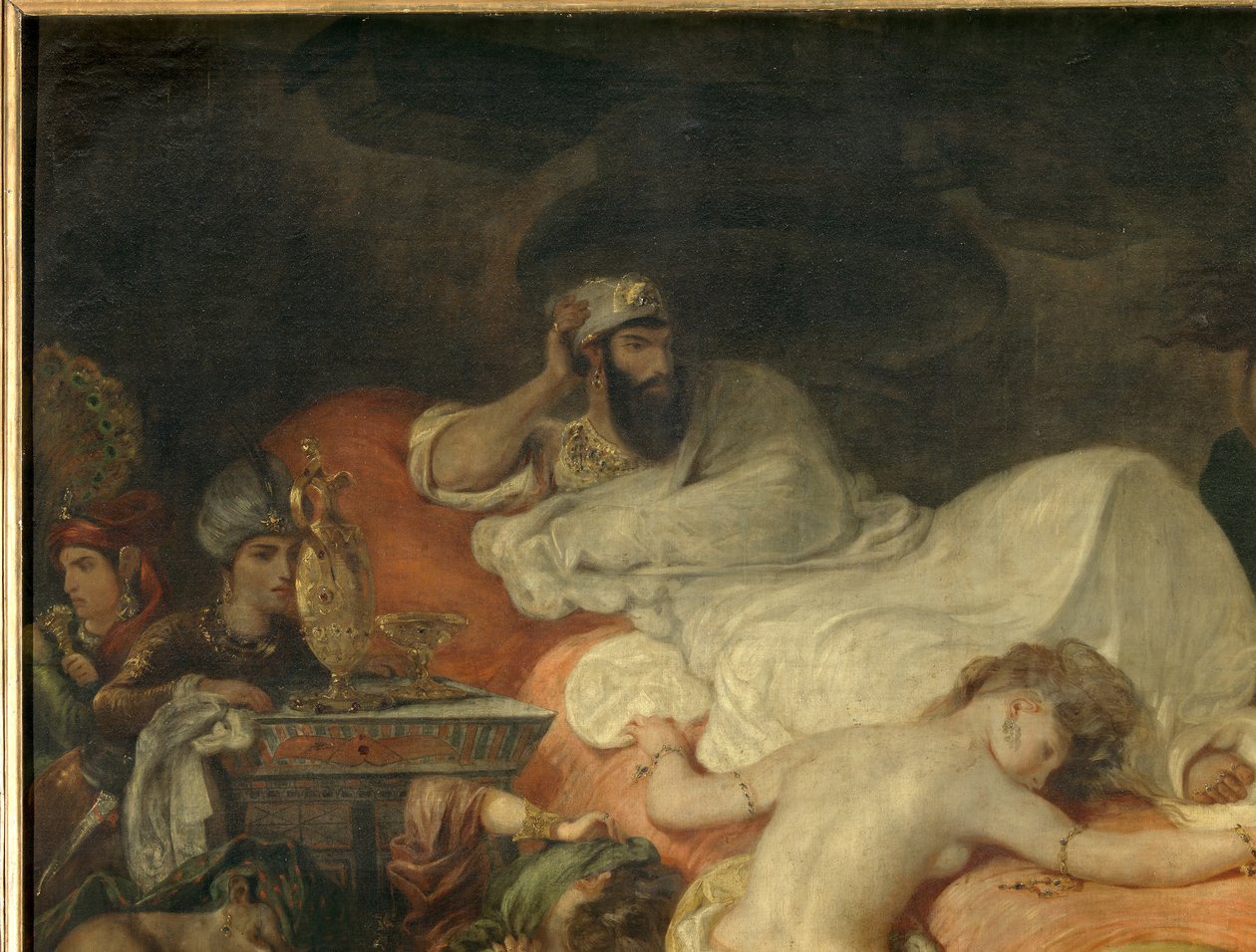 Detail: Smrt Sardanapale od Ferdinand Victor Eugene Delacroix